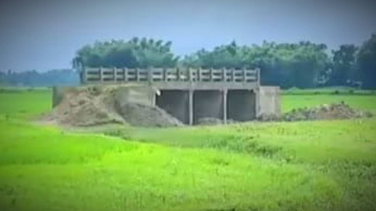 Bridge In Open Field Bihar