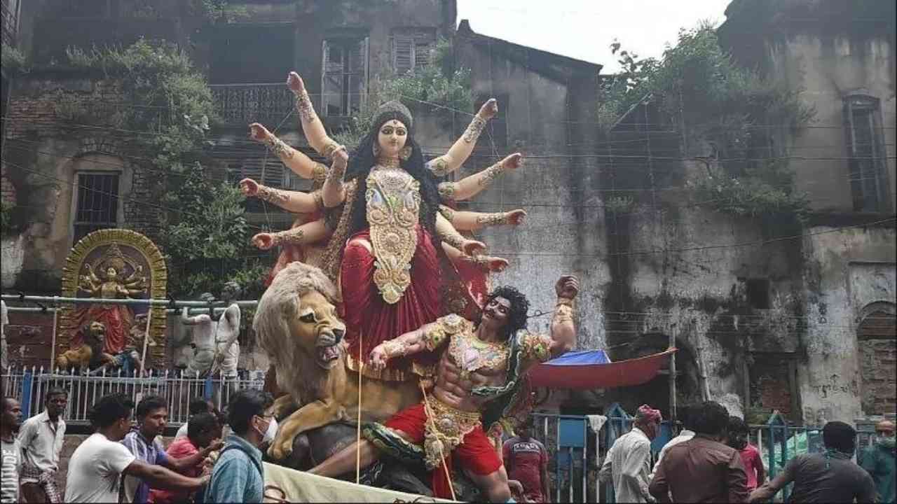 durga puja weather rain